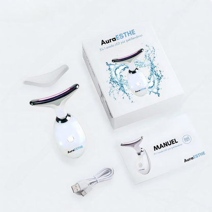 AuraESTHE 3'ü 1 arada LED Yüz Şekillendirici + 4 ÜCRETSİZ Hediye